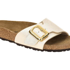 Birkenstock 1029393 Catalina Cushion Beige Pantolette - Graceful Pearl white