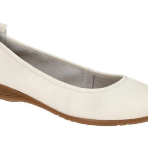 Josef Seibel Damen Ballerinas FENJA 01 Wei? Echtleder Slipper Gummisohle