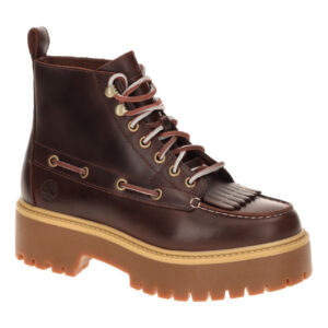 Timberland Damen Stiefeletten 0A27YZ EIW burgundy, bequeme Plateau Mokassin Boot