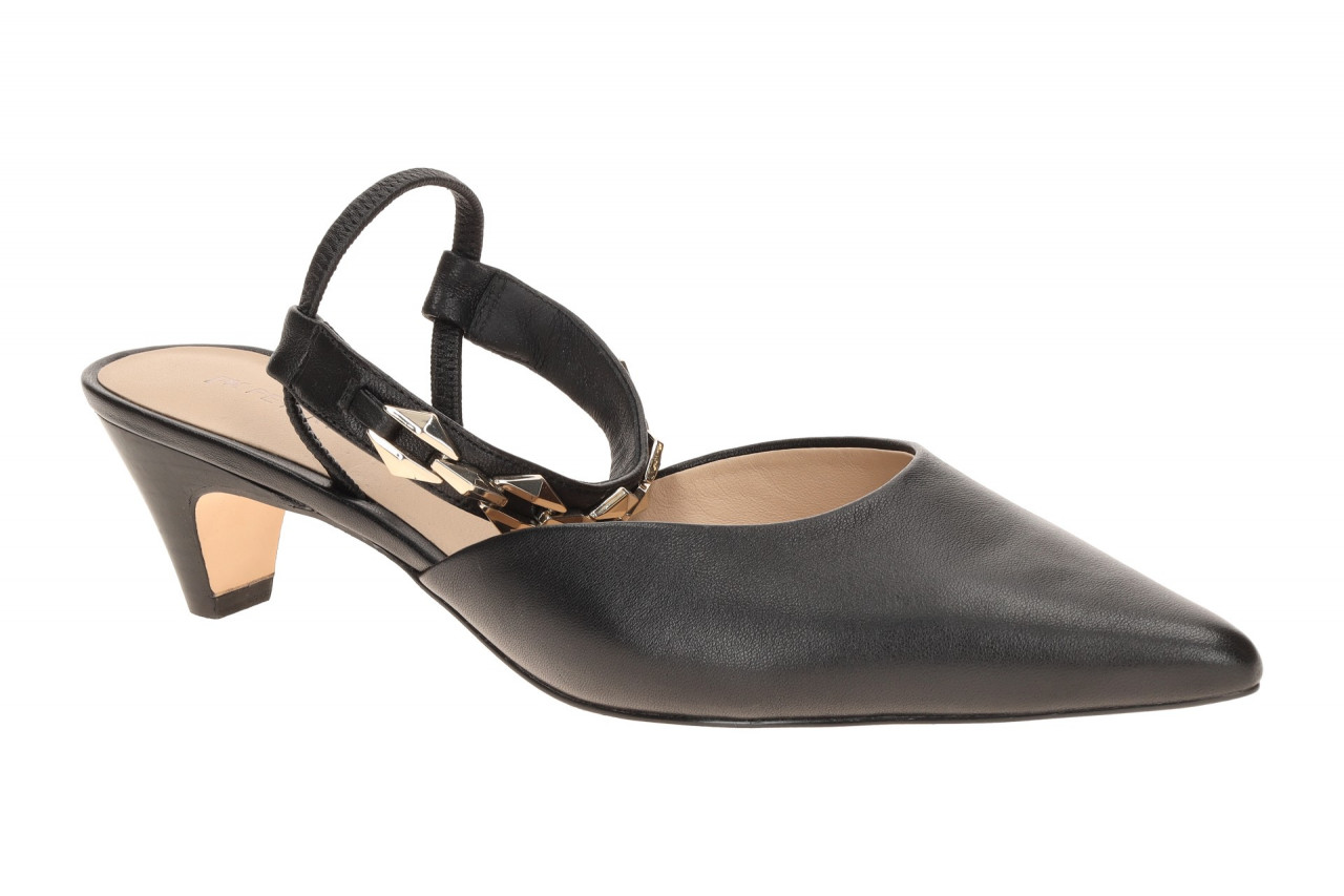 Peter Kaiser 9-79505-46 Black Sling Pumps Goldkette Echtleder Fesselriemchen 1 Peter Kaiser 9-79505-46 Black Sling Pumps Goldkette Echtleder Fesselriemchen