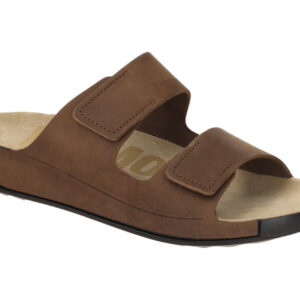 Ecco 50090402667 Cozmo 2-Strap Men?s Pantoletten Braun Potting Soil Echtleder...