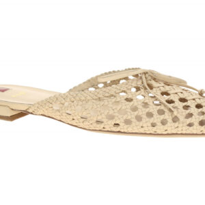 H?gl 1-10 0960 1300 GINA Damen Pantoletten beige Echtleder Fu?bett Blockabsatz