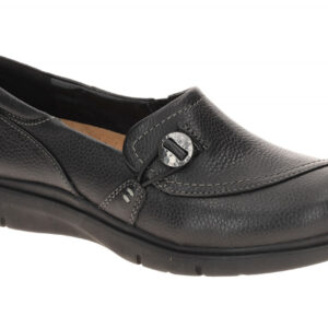 Clarks 26179947 4 Certina Ease Damenschuhe Slipper Schwarz Leather comfort Ke...