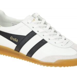 Gola CLB622WB TORPEDO LEATHER wei?/schwarz/gelb Sneaker mit Glatt- und Velour...