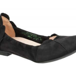 Think Balla 4-84160-00 Damen Slipper Schwarz Echtleder Fu?bett Latexsohle
