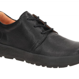 Think 440 Damenschuhe COMODA Schwarz - Bequeme Leder Halbschuhe mit herausneh...