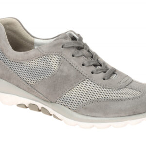 Gabor 86.966.39 Rollingssoft Damen Sneaker grau/silber/grau - bequeme Halbschuhe