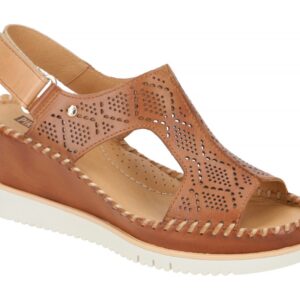 Pikolinos W3Z-1775C1 Damen Plateau Sandalen braun brandy Keilabsatz 4cm