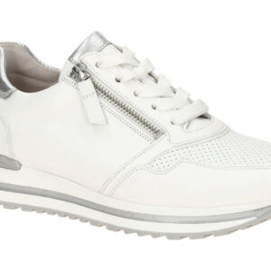 Gabor 86.528.50 TURIN Sneaker wei? silber - Echtleder Comfort Fu?bett