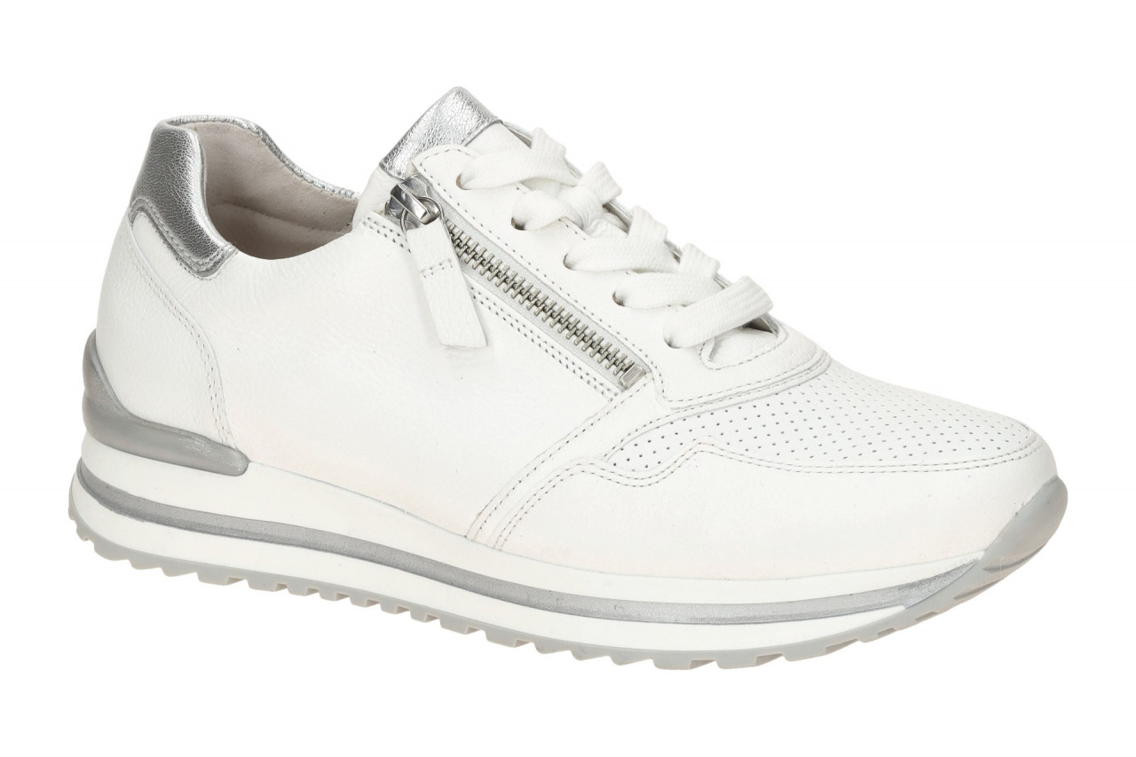 Gabor 86.528.50 TURIN Sneaker wei? silber - Echtleder Comfort Fu?bett 1 Gabor 86.528.50 TURIN Sneaker wei? silber - Echtleder Comfort Fu?bett