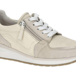 Gabor 86.307.63 Beige Leinen/Oak/Puder Sneaker mit Gummisohle