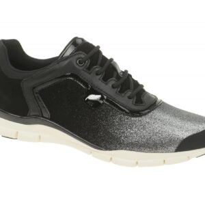Geox Damen Sportschuhe SUKIE D62F2B in Schwarz Glitter - leicht und atmungsaktiv