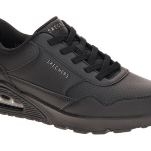 Skechers 183023 BBK UNO BANKSIA LUXE Herren Sneakers Schwarz Durabuck Memory ...