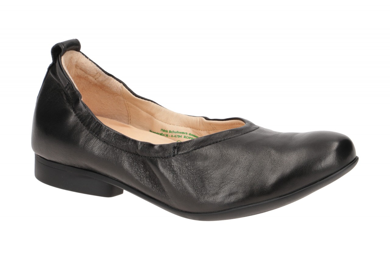 Think GUAD 2 Damen Ballerinas Slipper schwarz Echtleder Gummisohle 1.5cm Absatz 1 Think GUAD 2 Damen Ballerinas Slipper schwarz Echtleder Gummisohle 1.5cm Absatz