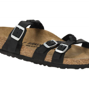 Birkenstock Damen Pantoletten FRANCA BRAIDED 1026334 Schwarz - black - Echtle...