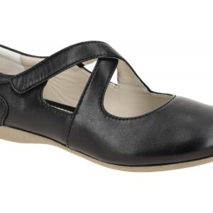 Josef Seibel Damen Ballerina Fiona 72 Schwarz, Klettverschluss, Echtleder, fl...