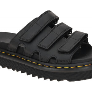 Dr. Martens Damen Pantoletten 40522001 RAINE SLIDE Schwarz Echtleder Gummisohle