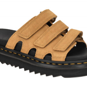 Dr. Martens 40521200 DrM Raine Slide Damen Pantoletten Braun Tan Gummisohle