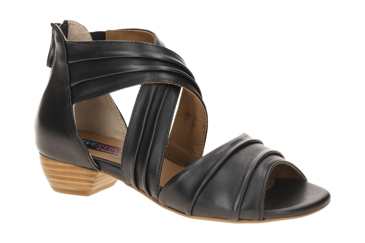 Everybody 28301S4114 GL001 JOBAS Damen Sandale schwarz Echtleder Kreuz Riemchen 1 Everybody 28301S4114 GL001 JOBAS Damen Sandale schwarz Echtleder Kreuz Riemchen