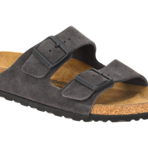 Birkenstock Arizona BS 1028592 Damen Pantoletten Velvet Gray Bequeme Echtlede...