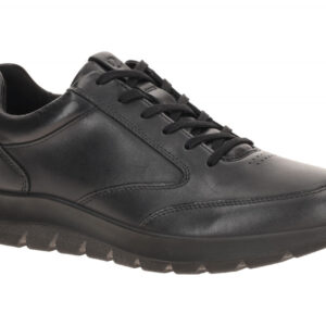 Ecco 57181401001 Herrenschuhe CITY STRIDE Schwarz Glattleder bequeme Halbschuhe