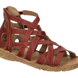 Josef Seibel Damen Sandalette 74106 IVY 06 Rot Echtleder R?mersandale Keilabsatz