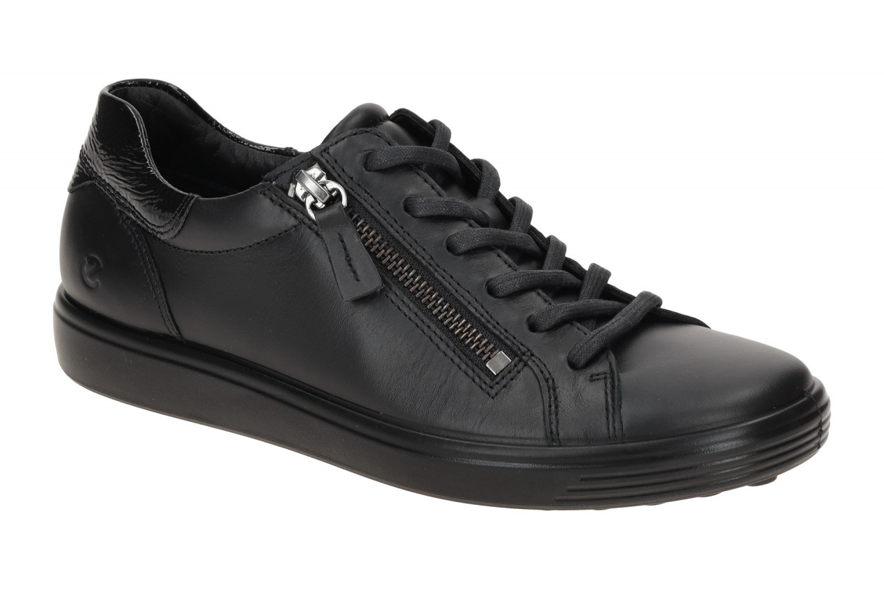 Ecco 490553 SOFT 7 - SIDE ZIP WOMEN Damenschuhe Schwarz Lackleder Sneakers 1 Ecco 490553 SOFT 7 - SIDE ZIP WOMEN Damenschuhe Schwarz Lackleder Sneakers
