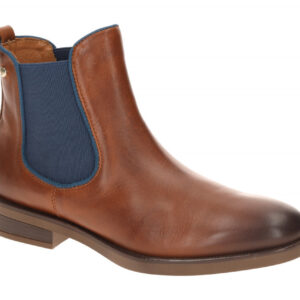 Pikolinos W3C-8594 cuero Chelsea Boots braun Damen Echtleder rund Blockabsatz