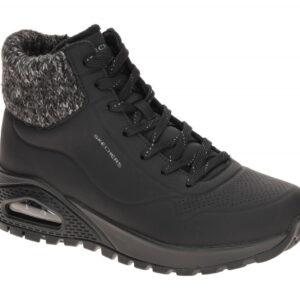 Skechers 167988 BLK UNO Rugged Mid Cut Sneaker Schwarz/Grau Memory Foam
