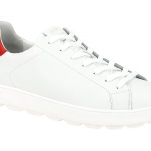Geox U45GPA 0009B C0050 Herren Sneakers Wei?/Rot - Atmungsaktiv & Flexibel