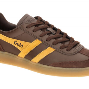 Gola CMB744TU VIPER LEATHER Herren Sneakers Halbschuhe braun gelb Gum sohle