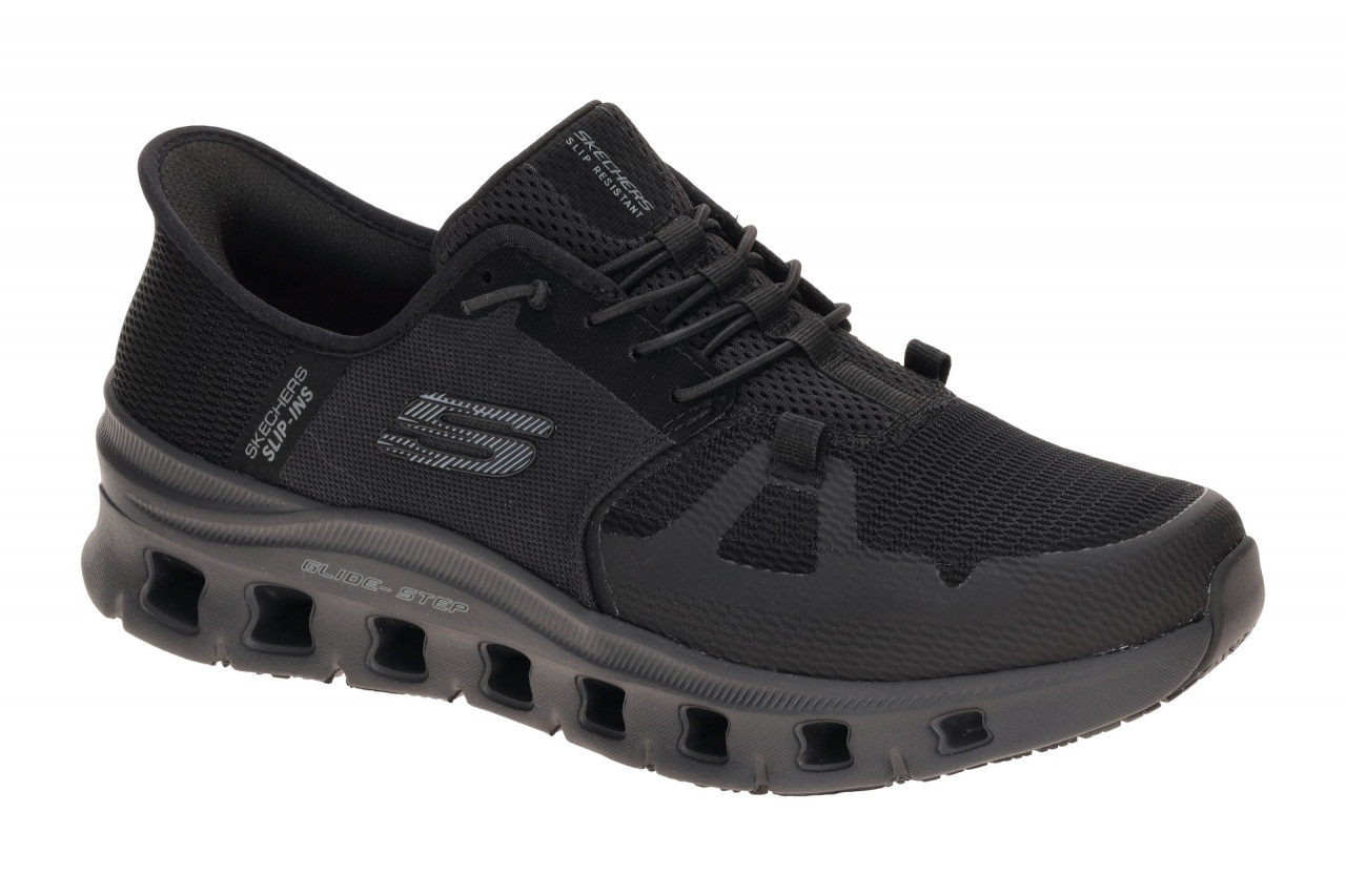 Skechers 200337EC BLK Glide Step Pro SR Herren Slipper Schwarz Water Repellent 1 Skechers 200337EC BLK Glide Step Pro SR Herren Slipper Schwarz Water Repellent