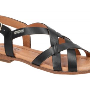 Pikolinos W0X-0556ST Damen Sandalette schwarz ALGAR Echtleder Blockabsatz