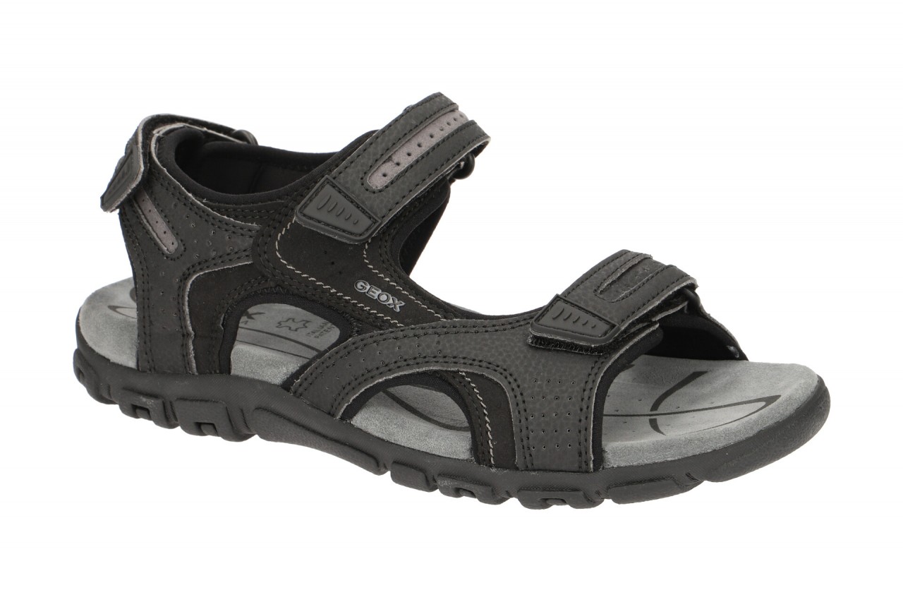 Geox U8224D 050AU C9310 Herren Sandale Schwarz/Grau - atmungsaktiv, wasserdicht 1 Geox U8224D 050AU C9310 Herren Sandale Schwarz/Grau - atmungsaktiv, wasserdicht