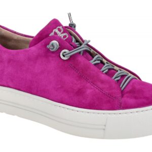 Paul Green Damen Plateau Sneaker 5417-005 lila-raspberry Glitzer Echtleder Fu...
