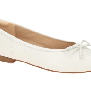Clarks 26176378 4 FAWNA LILY Damen Ballerinas wei? Glattleder Gummisohle