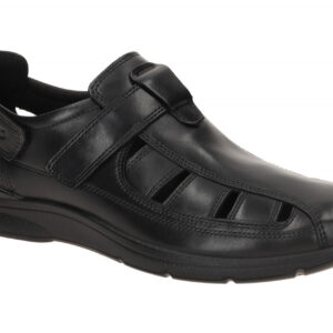 Ecco 51176401001 Herren Sandale Schwarz Fisherman Klettverschluss