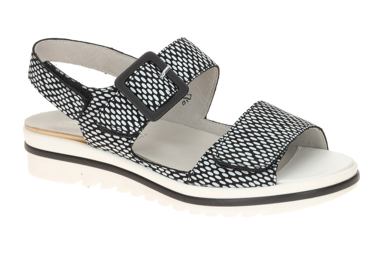 Waldl?ufer Damen Sandale 351013 Schwarz Klettverschluss Extra Weit 1 Waldl?ufer Damen Sandale 351013 Schwarz Klettverschluss Extra Weit