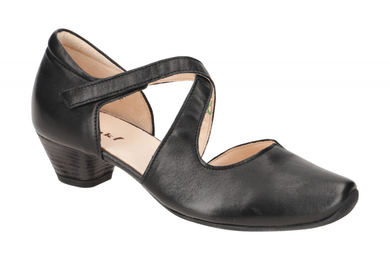 Think Aida_10 Damenschuhe Riemchen Pumps schwarz - Echtleder Komfort Fu?bett. 1 Think Aida_10 Damenschuhe Riemchen Pumps schwarz - Echtleder Komfort Fu?bett.