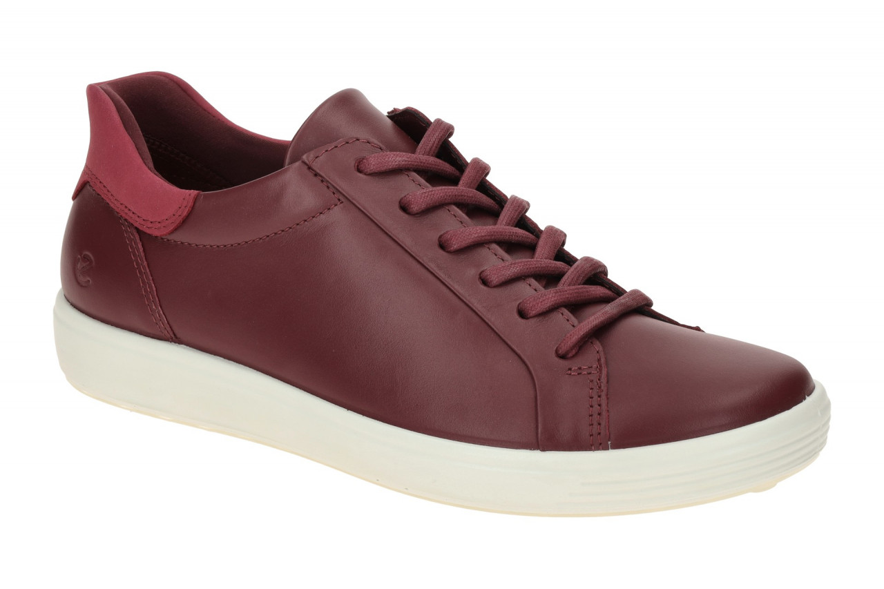 Ecco 470843 SOFT 7 EASY SLIP LACE Sneaker, rot - dark ruby/red plum, Echtleder 1 Ecco 470843 SOFT 7 EASY SLIP LACE Sneaker, rot - dark ruby/red plum, Echtleder