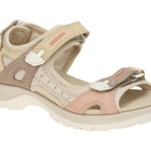 Ecco 069563 Yucatan Sandale beige multicolor/straw Damen Sandaletten Receptor...