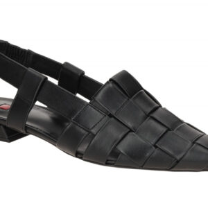 H?gl 1930 0100 BLACK MILLA Damenschuhe Sling Pumps Echtleder Glattleder F-Sch...