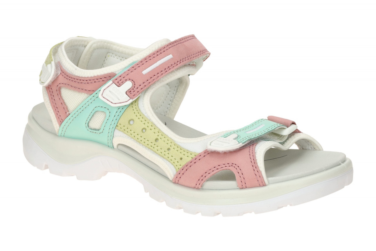 Ecco 069563 Yucatan Sandal Damen Mehrfarbig - old rose/emerald/sunny lime 1 Ecco 069563 Yucatan Sandal Damen Mehrfarbig - old rose/emerald/sunny lime