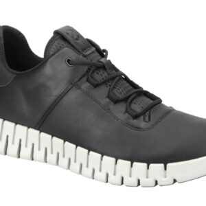 Ecco Herrenschuhe 525204 Schwarz Sneaker mit reflektierender Fersenkappe