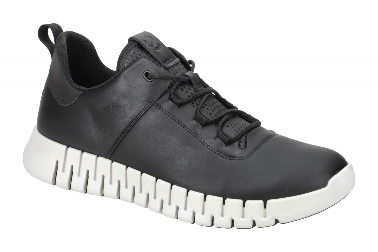 Ecco Herrenschuhe 525204 Schwarz Sneaker mit reflektierender Fersenkappe 1 Ecco Herrenschuhe 525204 Schwarz Sneaker mit reflektierender Fersenkappe