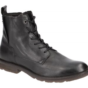camel active 871.70.01 AGED Damen Stiefeletten Schwarz Glattleder mit Blockab...