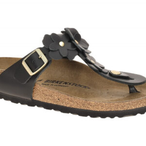 Birkenstock 1026719 GIZEH - FLOWER EMBELLISHMENT Damen Pantolette Schwarz