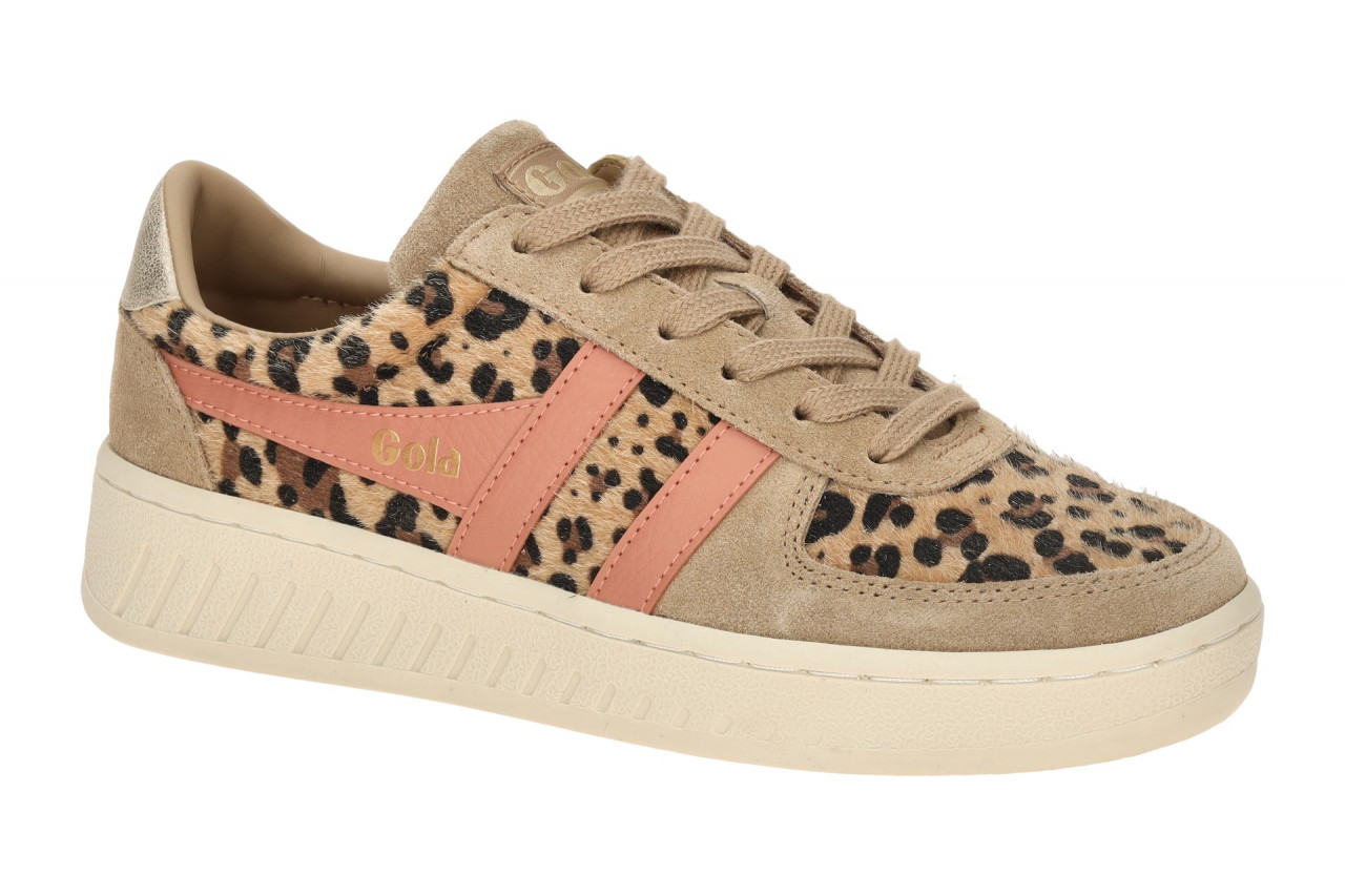 Gola CLB116ZC Damen Sneaker beige Leo-Muster flache Plateausohle 1 Gola CLB116ZC Damen Sneaker beige Leo-Muster flache Plateausohle