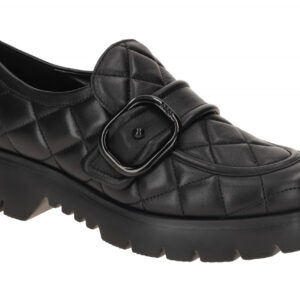 H?gl 2430 Plateau Loafer Halbschuhe Schwarz Echtleder Slipper Damenschuhe