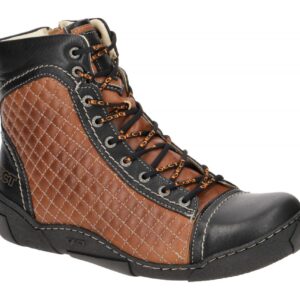 Eject 20237.001 ICE Damen Stiefeletten Schwarz Camel Echtleder Gummisohle